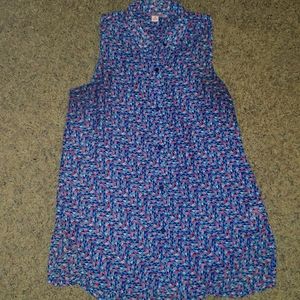 Sheer sleeveless blouse